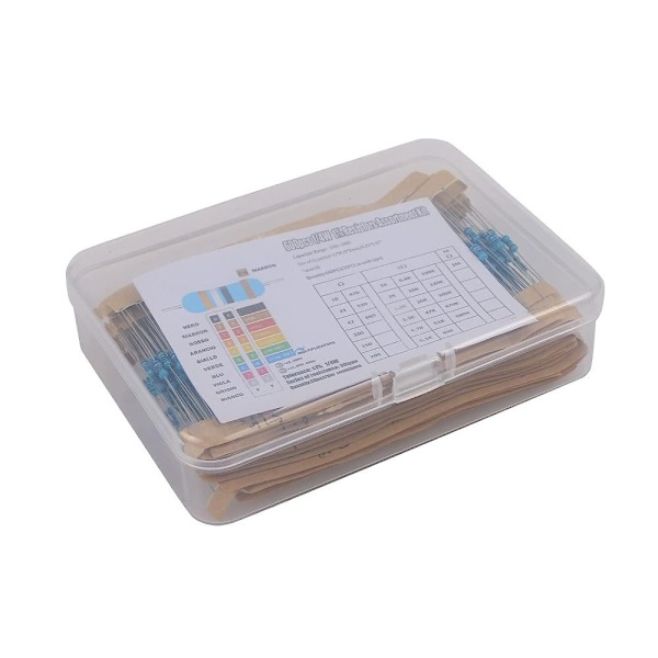 600 stk Resistor Kit Resistors Sortiment Kit Metallfilm