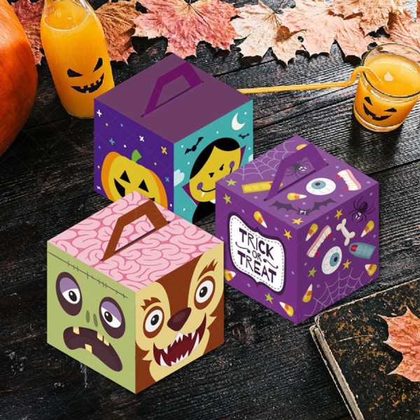 3 kpl Halloween Candy Box Kannettava karkkirasia C C C