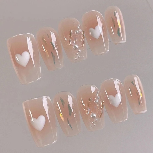 24 stk Fake Nails Short French Z563 Z563 Z563