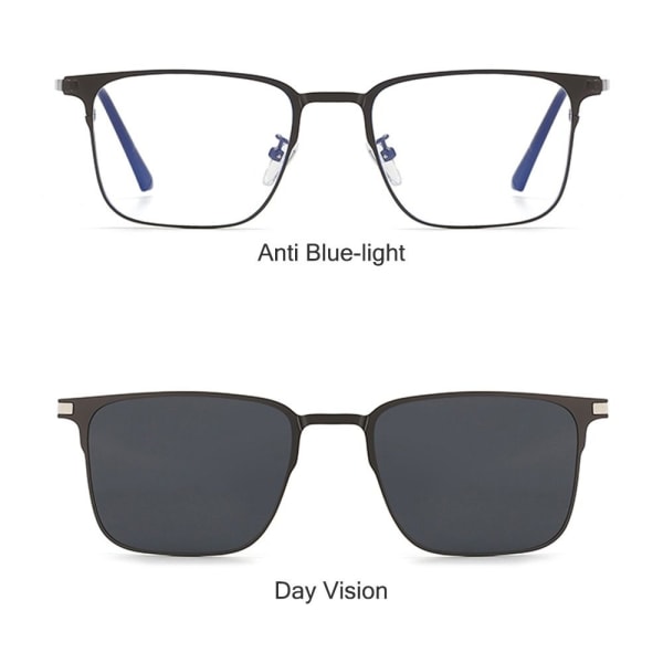 3-i-1-brillesett Anti-Blue Light-briller MATTE BLÅ RAMME Matte blue frame