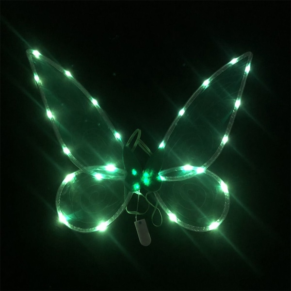 1 sett LED Fairy Wings Sommerfuglvinger BLÅ blue