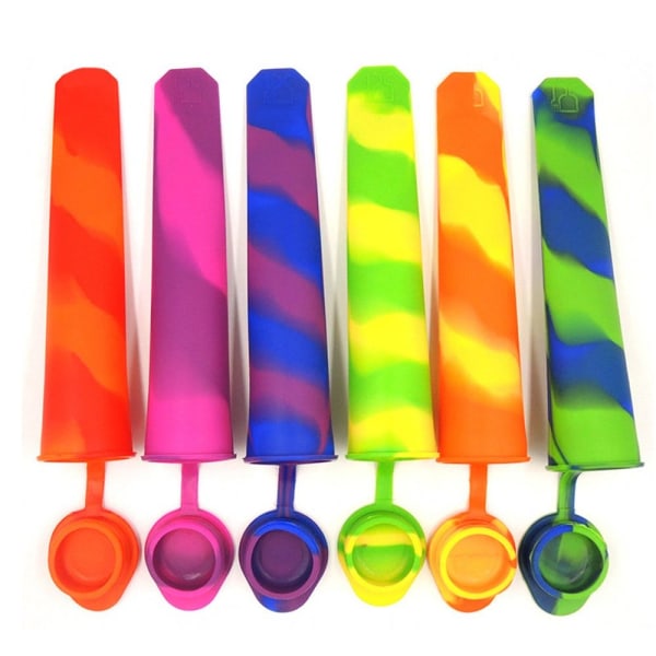 2/6 kpl Ice Pop Molds Silikoni Popsicle Mold DD D