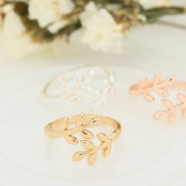 3st Stickning Ring Virkade Loop Leaves Form