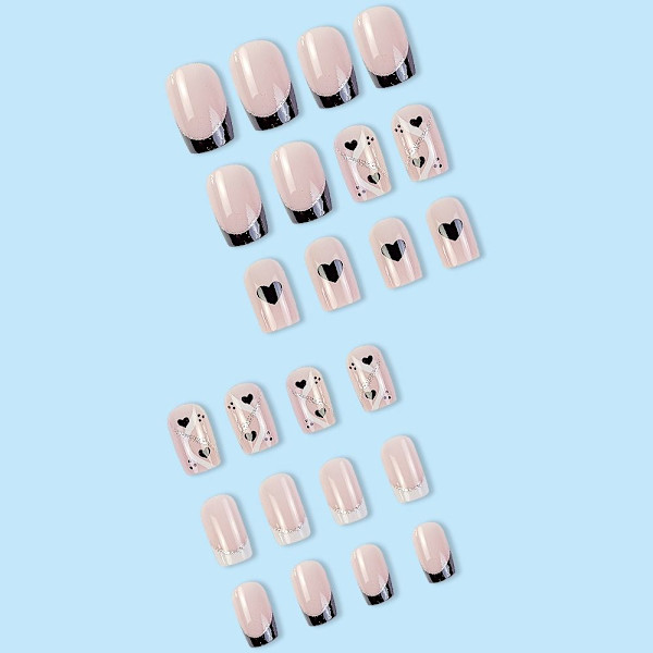 Franska Fake Nails False Nail Press på naglar