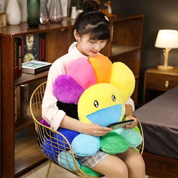Smiley Face Sun Petal Pute Pute Pute MULTICOLOR 60CM multicolor 60cm