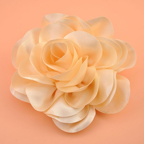 Hårklemme Satin Blomst IVORY Ivory