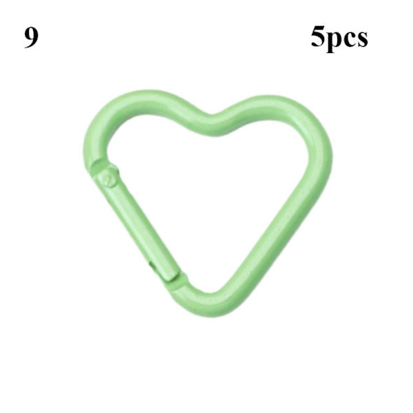 5 stk Spring hjerte-ring spænder karabinhage 9 9 9