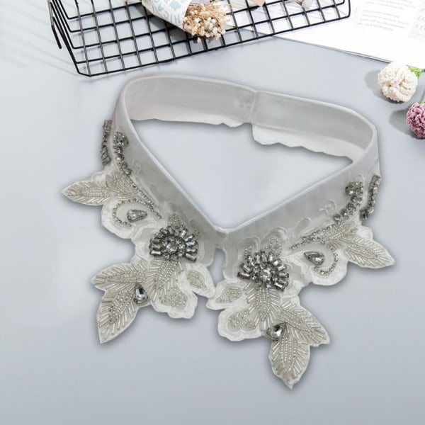 Pearl Fake Collar Avtagbar krage VIT 4 4 white 4-4