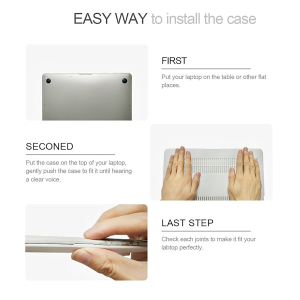 Laptopveske Beskyttelsesdeksel TRANSPARENT AIR M1 CHIP A2337 AIR Transparent Air M1 Chip A2337-Air M1 Chip A2337