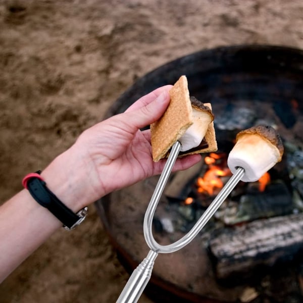 Teleskooppiset BBQ-haarukat paahtotikut SININEN blue