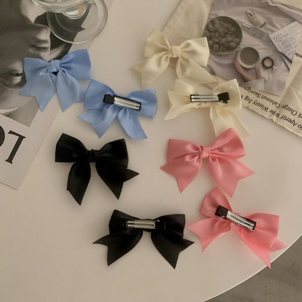 6st Bow Hårklämmor Bowknot Hårspännen BLÅ blue