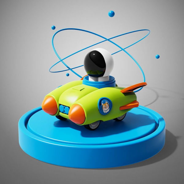 Avaruussukkula Rocket Press Rakettiauto VIHREÄ green