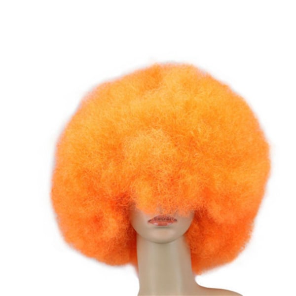 Afro Curly Wig Joker Hårtrekk HVIT&RØDT white&red