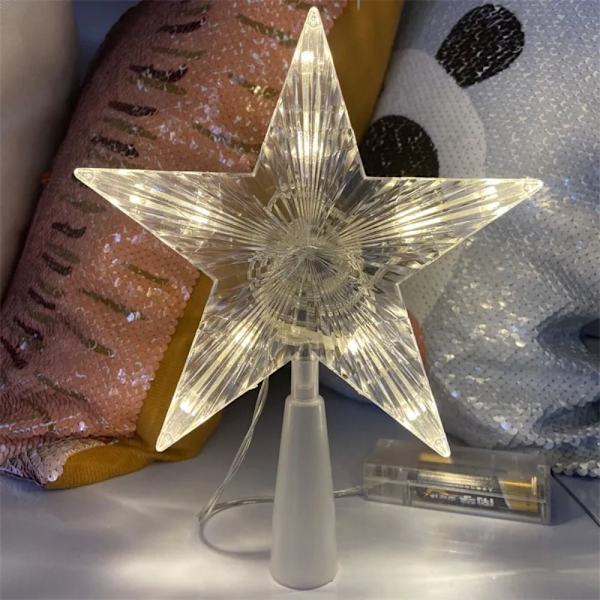 1st Jul LED-ljus Femuddig stjärna LITEN-VIT Small-White
