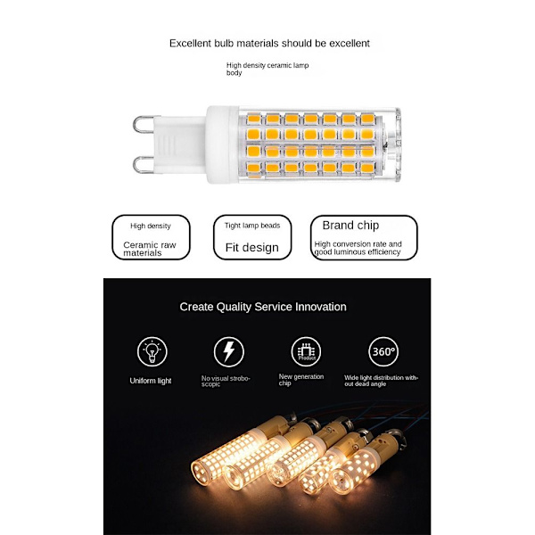 Led-pære Dæmpbar pære G9-2835-88LDE G9-2835-88LDE G9-2835-88LDE