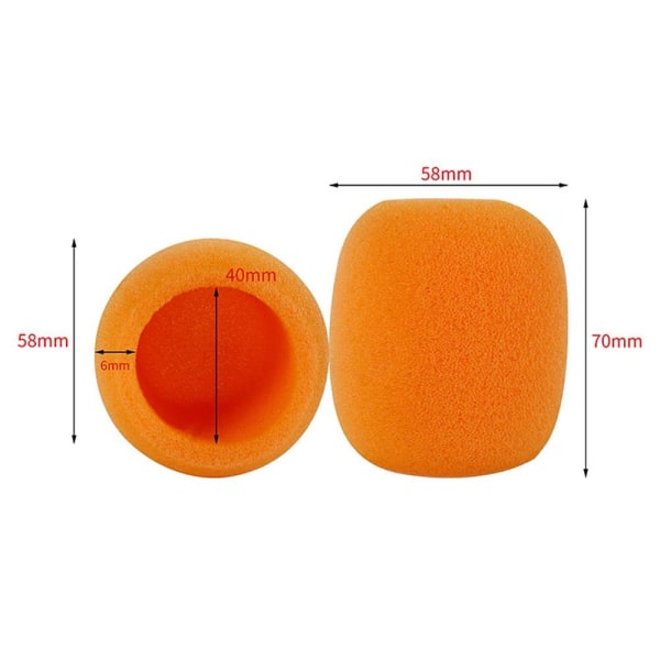 3st Mikrofon Vindruta Cover ORANGE orange