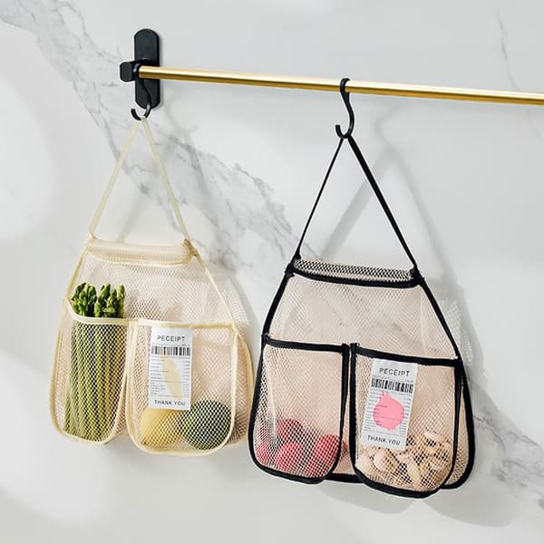 Hængende Mesh Bag Opbevaring Nettaske SORT black