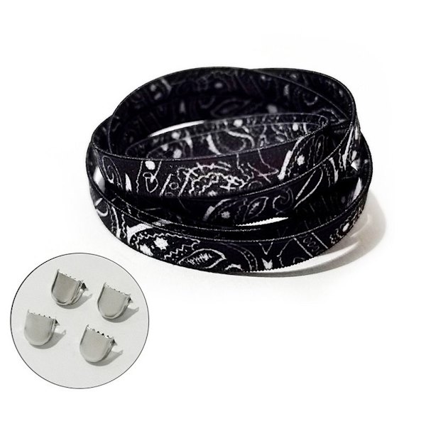 Cashew Flower Platta Skosnören Sneakers Skosnören SVART Black