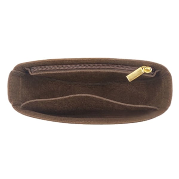Filt Insert Flap Handväska Iiner KAFFE MED DRIFTSKLAPP KAFFE MED coffee with zipper