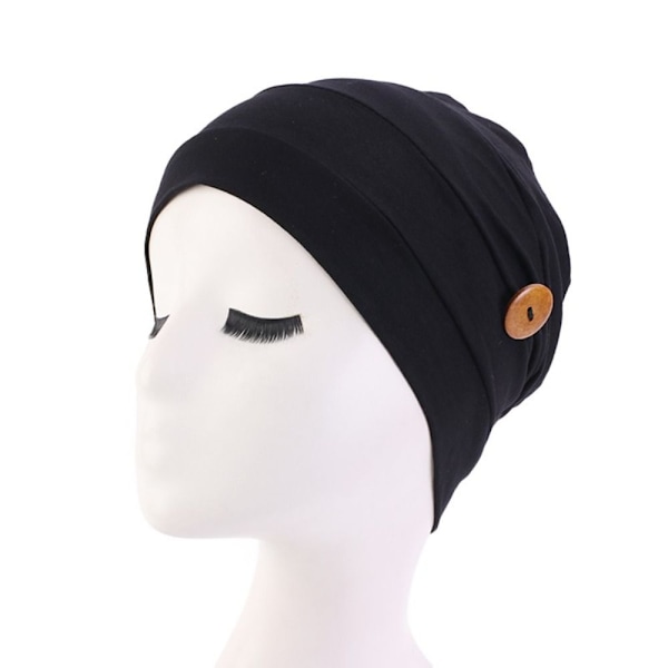 Dame Turban Chemo Hat SVART black