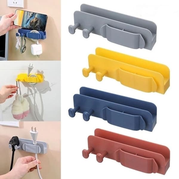 3st Cable Organizer Clip Bobbin Winder GRÅ Grey