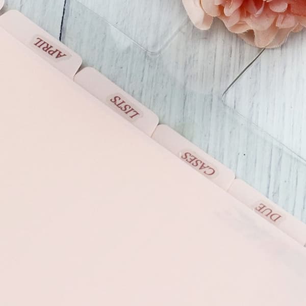 6 STK Binder Indeks Indeks Side Faner Binder Indeks Inddeler