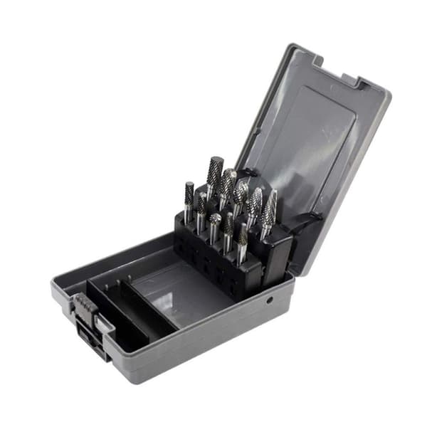 10 stk. Hardmetallgrassett roterende filer Bits Solid Power Tool