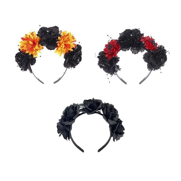Halloween Flower Pandebånd Halloween Head Hoop E E E