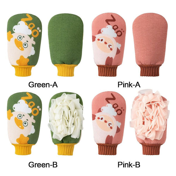 2st Badkarsvamp Skumhandskar Duschboll GRÖN A A green A-A