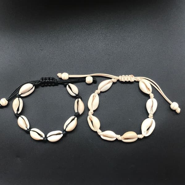 5kpl Sea Shell Rannekoru MUSTA black