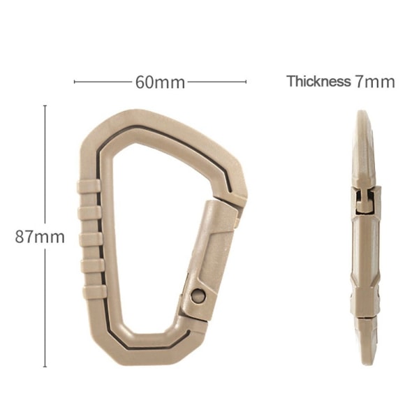 2st Fäst quickdraw Shackle Karbinhake Clip ARMY GREEN 2ST Army Green 2pcs-2pcs
