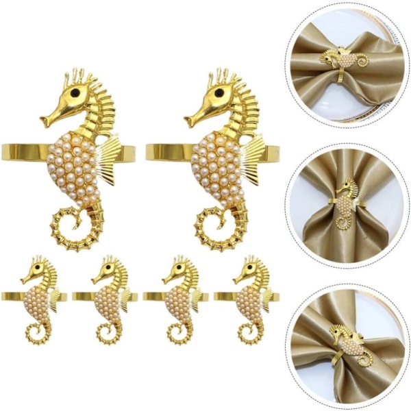 2/4 stk Seahorse Serviettringer Munnring 2STK 2STK 2PCS
