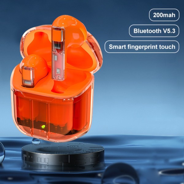 Bluetooth Headset trådlösa hörlurar ORANGE orange