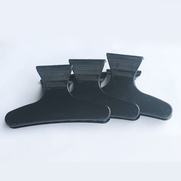 12 stk. Butterfly Hårclips Barbershop Positioning Clips SORT Black and White