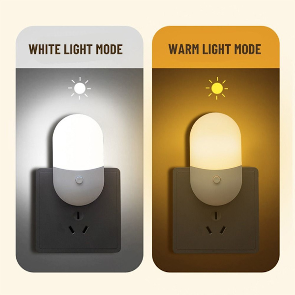 Led Night Light Plug In Energisparande VIT EU EU white EU-EU