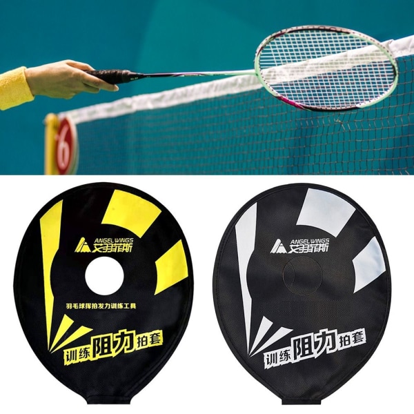 Badmintonracketmotstandsdeksel racketermer SVART&GUL black&yellow