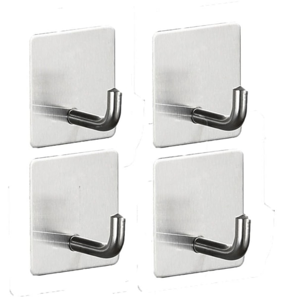 4kpl Itsekiinnittyvät koukut Sticky Pothook SILVER silver