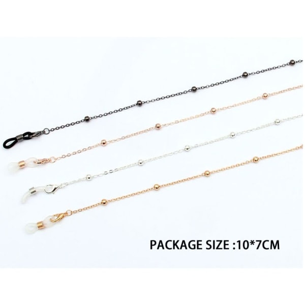 Clip Beaded Chain Briller Halskæde ROSE GULD ROSE GOLD