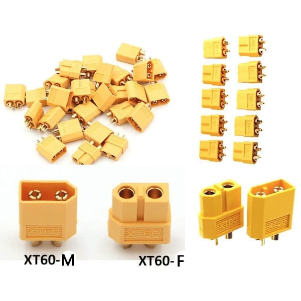 12 kpl XT60 liittimet Liittimet liittimet 12 kpl XT60-M 12 kpl XT60-M 12pcs XT60-M