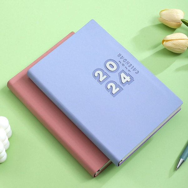 2024 Agendabog Kalenderbog GRÅ grey