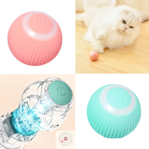 Elektriska Automatiska Rullande Smarta Katt Leksaker pink