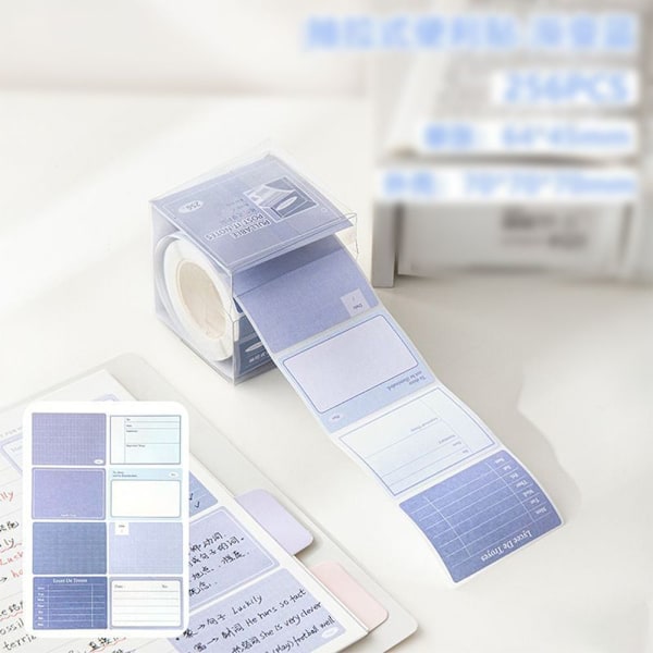 256 STK/Eske Memo Pad Study Sticky Note 01-GRADIENT BLÅ 01-Gradient Blue