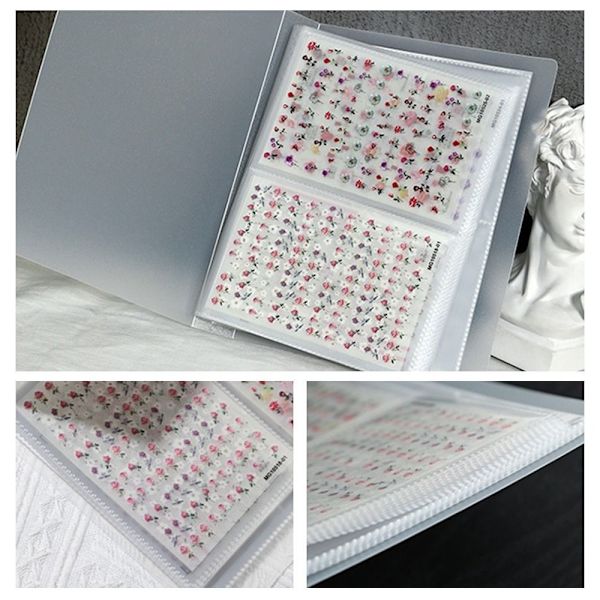 Nail Stickers Oppbevaringsbok Decal Foto Viser Hylle 18.5*13cmStyle 2