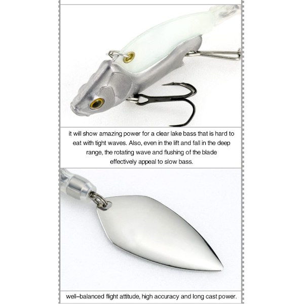 Metall fiskebete VIB Lure FÄRG F FÄRG F Color F