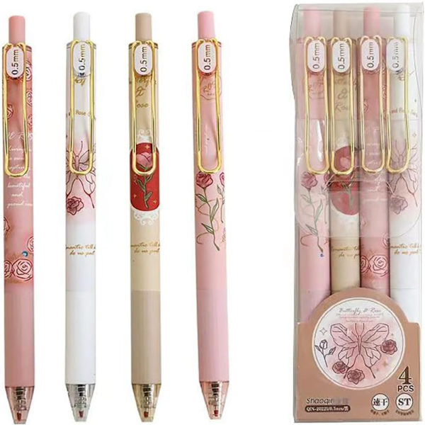4 kpl Black Cat Gel Pen Cartoon Animals Gel Pen Cat mallikynät