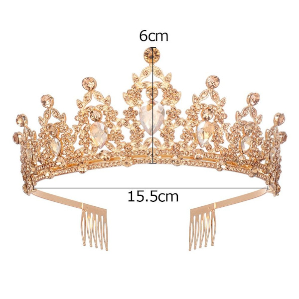 Ylellinen barokkityylinen vintage morsiamenkruunu tiara MUSTA Black