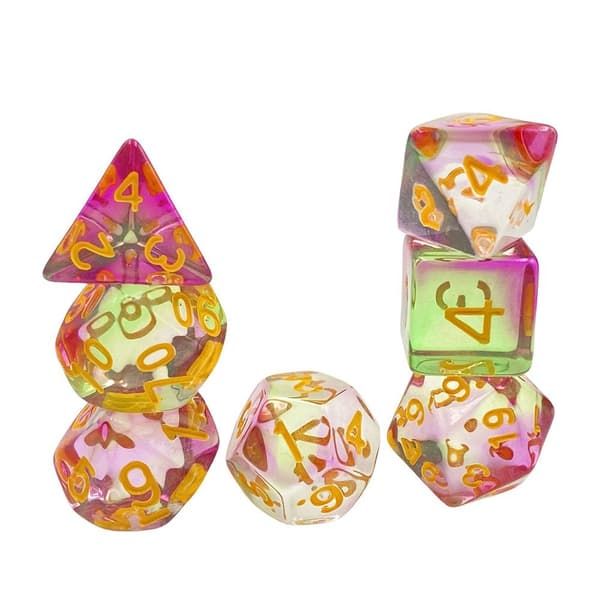 7 stk/sæt DND-terninger Polyhedriske terninger STYLE 2 STYLE 2 Style 2