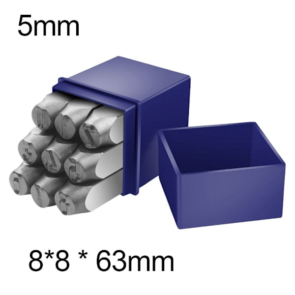 Nummer Stempel Læder Tryk 5MM 5mm