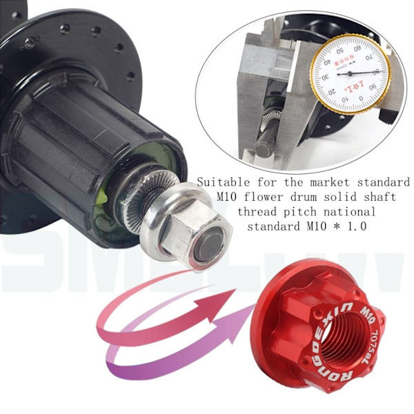 Blomtrummutter M10 Mutter RÖD 2ST 2ST Red 2Pcs-2Pcs