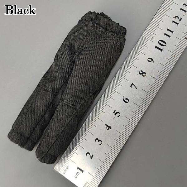 1/12 Miniatyrklær Soldat Fritidsbukse SVART Black